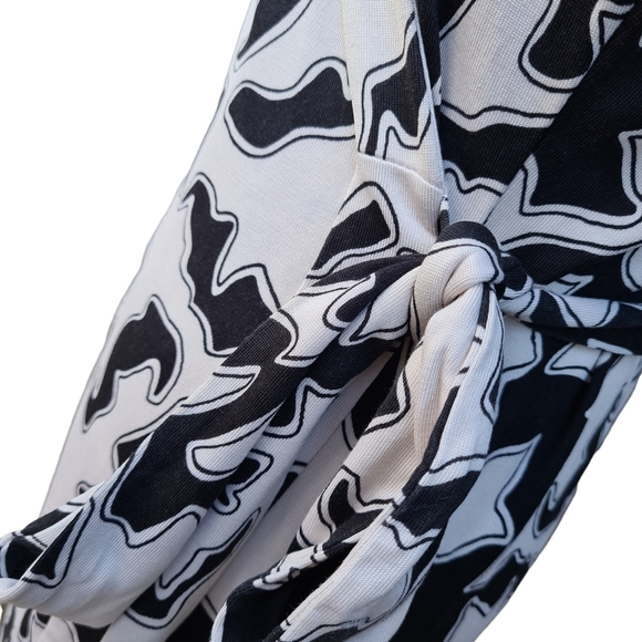 Diane Von Furstenberg DVF sz 12 Abigail Vintage 100% Silk Jersey Midi Wrap Dress - Picture 4 of 15